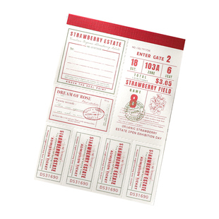 M|巴洛克剧院便签本 复古票据主题特种纸记事留言本手账拼贴素材