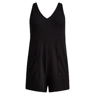 Waffle Pocket Lounge Romper大码宽松华夫格工字背心连体短裤裙