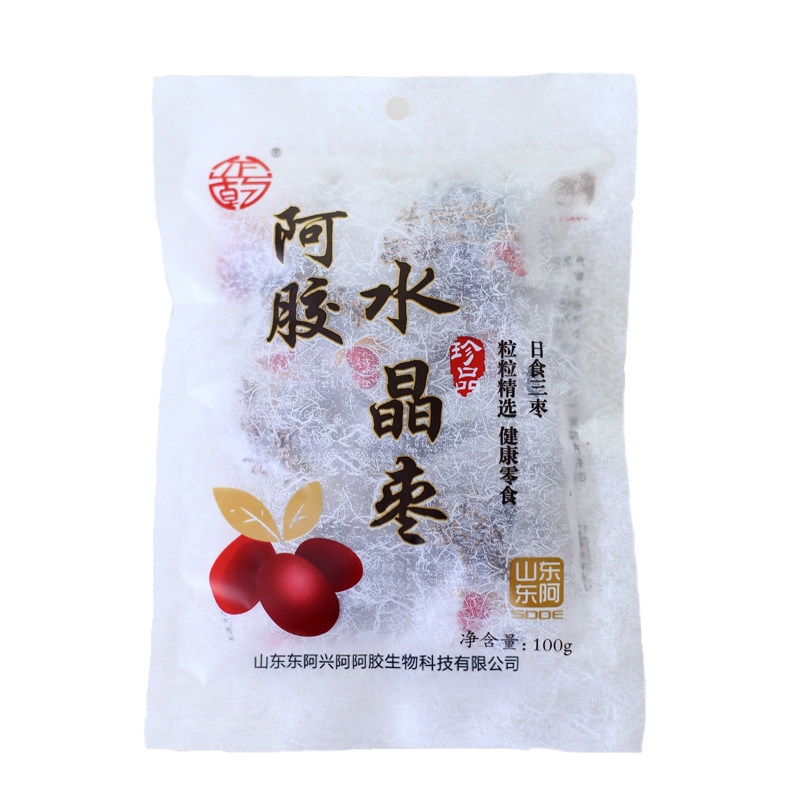 山东100g单独包装阿胶水晶枣枣