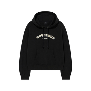 COVERNAT韩国卫衣女2025新款连帽秋季连帽短款美式慵懒长袖外套