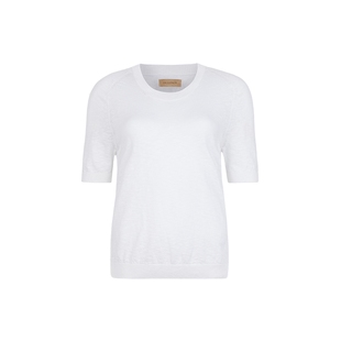 【季末折扣】FALCONERI女士时尚意式简约圆领纯棉短袖T恤DMM490E