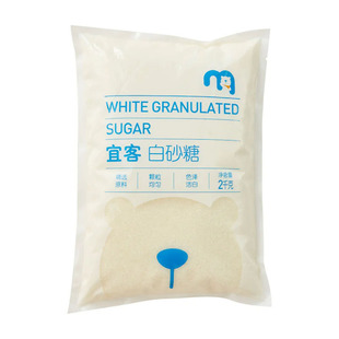 【麦德龙】宜客白砂糖2kg袋装烘焙原料家用烹饪商用餐饮装调味料