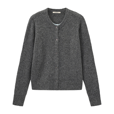 CUBIC经典廓形羊毛混纺针织开衫