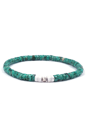 pohier手作银珠绿松石原创