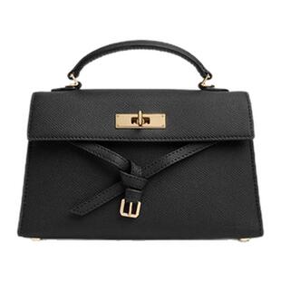 CHARLES&KEITH26秋新品CK2-50701691时尚荔枝纹手提斜挎包领结包