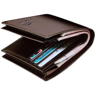 真皮钱包牛皮钱包男士钱包男钱包男款钱夹简约青年可装驾驶证卡包