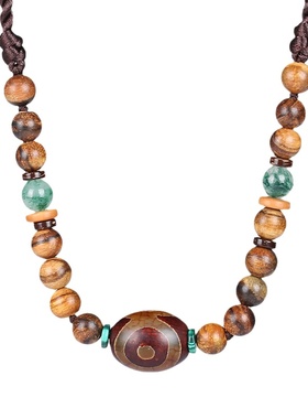 民族风遮疤痕术后项链女锁骨配饰手工天珠玛瑙气质百搭复古高级感