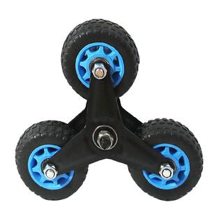 爬楼梯三角轮配件4寸5寸实心橡胶轮拖车行李车六轮拉货车通用脚轮