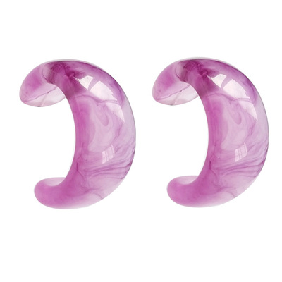 姐姐们的复古葡萄紫气质港风耳环