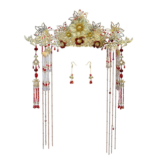 新娘凤冠百搭新款秀禾服中式头饰原创手工高级奢华大气显脸小