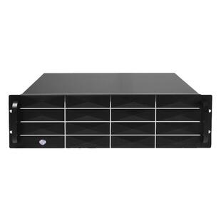 3u工控机箱短双路eatx主板atx电源铝合金面板多盘位机架式服务器