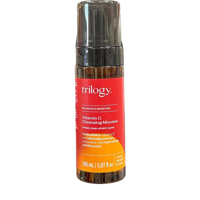 新西兰直邮Trilogy萃乐活VC维生素C慕斯洁面温和净澈焕亮肌150ml