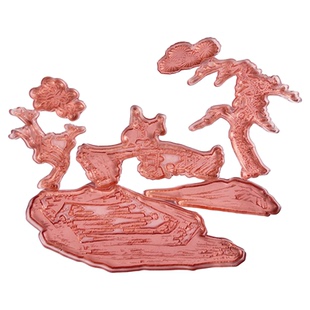 水墨画印章山水人物骑驴小桥中国风国画活版版画印画辅助工具