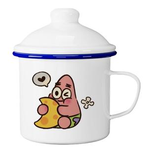 搪瓷杯怀旧马克杯大容量食品级家用水杯复古燕麦杯牛奶杯女生礼物