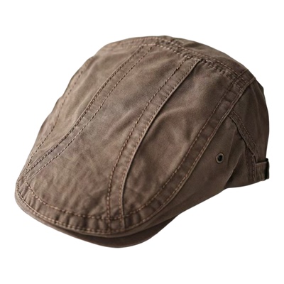 2026新款美式复古纯色前进帽男女款简约休闲四季百搭画家帽报童帽