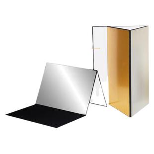 反光板摄影拍照道具补光卡纸便携式柔光遮光打光A3A4黑白金银桌面
