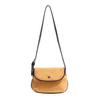 秋季麂皮绒马鞍包女包2025年新款