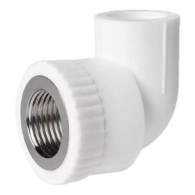 白色PPR内丝弯头金角金牛