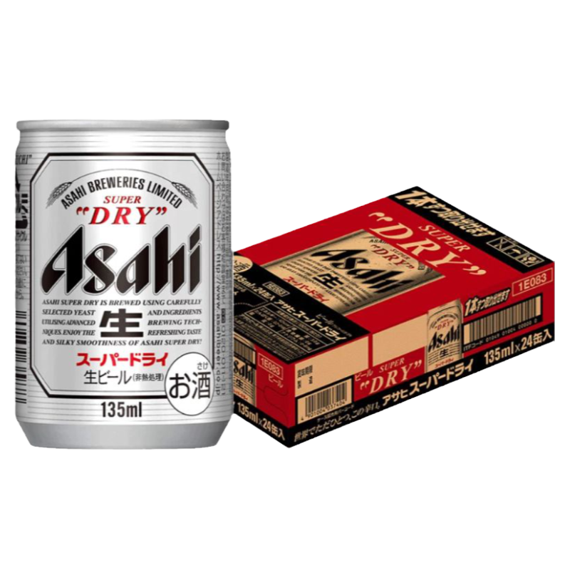 【进口】朝日啤酒135ml*24罐日本超爽生ASAHI整箱迷你罐装