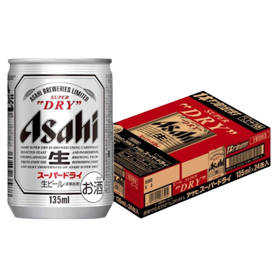 【进口】朝日啤酒135ml*24罐日本超爽生ASAHI整箱迷你罐装