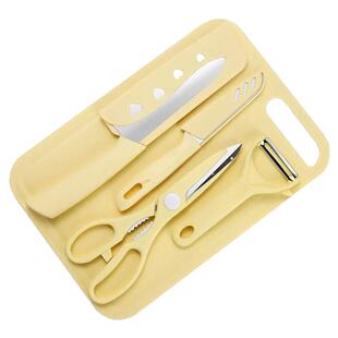 刀具套装厨房家用菜刀砧板剪刀水果切片刀削皮器不锈钢五件套组合