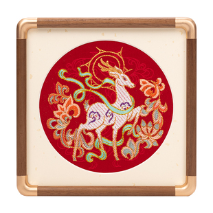 南京云锦研究所博物馆-东南大学彝绣联名摆件一路繁花礼盒伴手礼