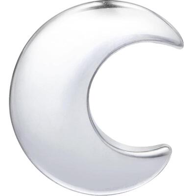 周生生PT950铂金月亮单只耳钉