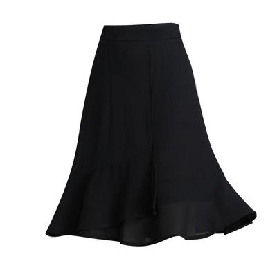 2024夏季雪纺中裙显瘦a字包臀裙