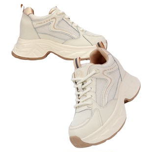 红粉知己2026春季轻便透气7.5CM增高老爹鞋女百搭网面休闲运动鞋