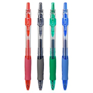 五千年按动中性笔学生专用0.5黑笔圆珠笔红笔老师蓝色绿色速干考试笔按压式碳素水笔办公走珠笔子弹头刷题笔