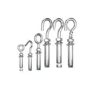 304/201不锈钢膨胀螺丝挂钩万能吊钩吊环拉爆膨胀螺栓M6M8M10M12