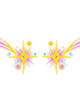 SENWUNG幻彩流星烟花耳钉耳夹