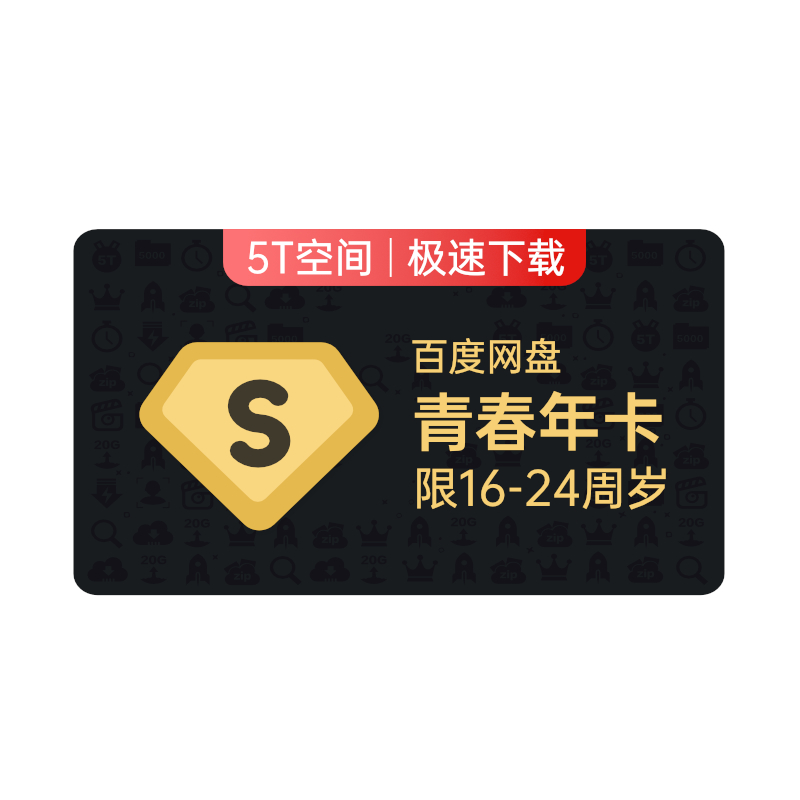 【填登录手机号】百度网盘超级会员年卡12个月云盘加速自动充值