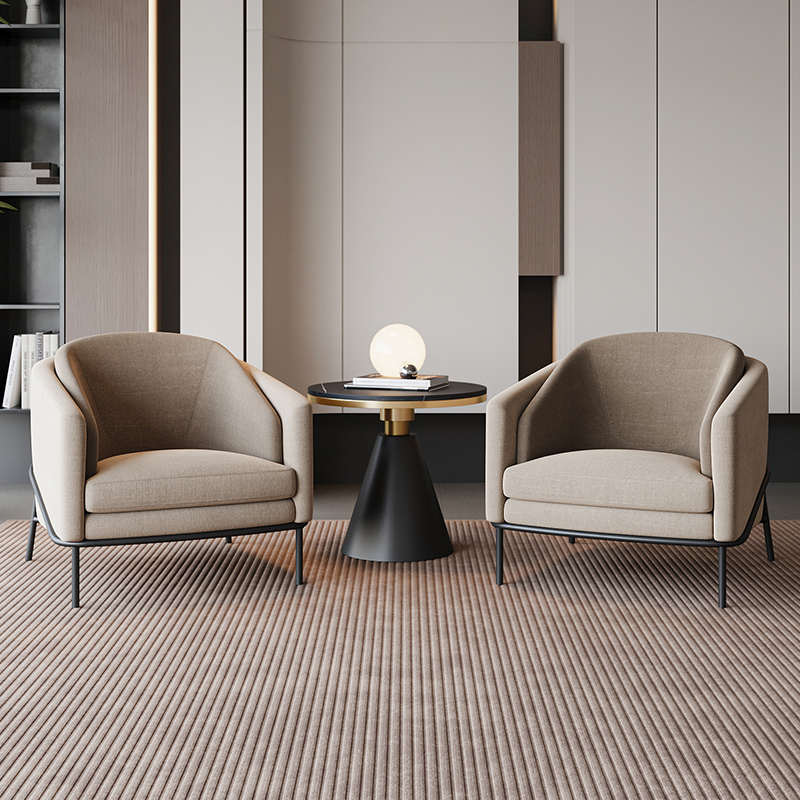 轻奢售楼处洽谈桌椅组合酒店商务单人沙发接待休息区休闲一桌四椅