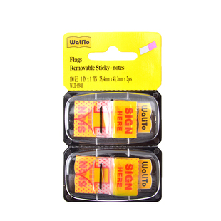 签字盖章紧急指示贴标签贴合同便利贴sign here 客户老板签名指引