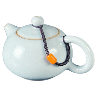 台湾丰子汝窑西施美人壶高端可养开片手工茶壶汝窑茶壶汝瓷西施壶