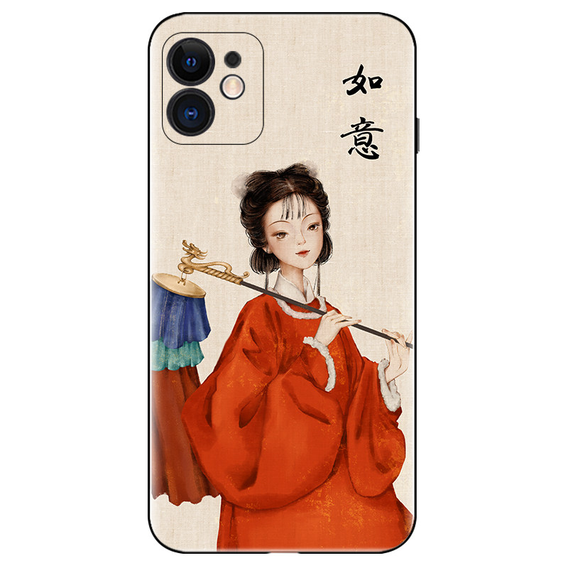 中国风新年手机壳适用iPhone12苹果11欢喜7p如意8P华为mate40/P30