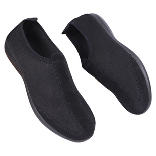 正品际华潜艇长航布鞋男夏季网面透气防臭抗菌一脚蹬黑色潜艇布鞋