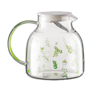 双枪冷水壶凉水壶玻璃水壶家用泡茶食品级高硼硅耐高温冰箱水茶杯