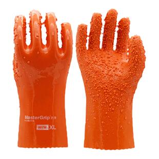 东亚807W全浸塑杀鱼橡胶止滑加厚全胶皮颗粒防水防滑耐磨防油手套