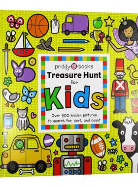 儿童寻宝图 Treasure Hunt for Kids 英文原版 儿童绘本 寻宝记 边看边玩边学 大开本纸板书 儿童英语启蒙书籍