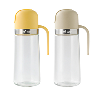 双枪玻璃油壶自动开合油瓶家用厨房油罐壶酱油瓶醋壶油桶食用油
