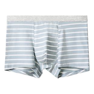 古今男士时尚条纹内裤男精梳棉四角裤青少年透气抗菌短裤平角裤头