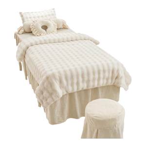 夏蜜美容床罩工厂新款美容床罩四件套秋冬厚A类宝宝绒高档美容院皮肤管理专用床罩