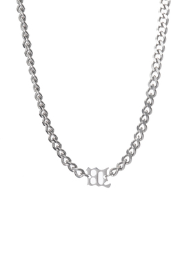 字母小众设计感嘻哈风情侣毛衣链