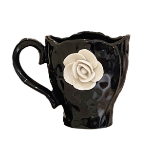 小香风高级精致小众设计杯碟下午茶陶瓷杯马克杯礼物伴手礼喝水杯