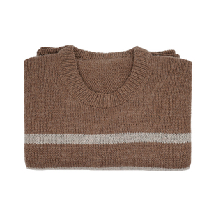 回归线 悸动条纹套衫diy材料包 100%细羊毛手工diy编织送图解