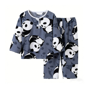 夏季儿童棉绸薄款家居服套装