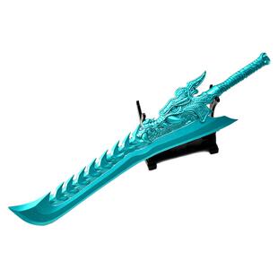 22CM哪吒周边武器模型全金属工艺品熬光龙牙刀火尖枪工艺玩具摆件