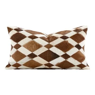 柏洛斯轻奢高级马毛皮草拼接腰枕